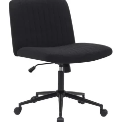 Bureaustoelen|Bureaustoelen-CLP Bureaustoel Kingman zwart Frame - Stof - zwart