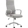 Bureaustoelen|Bureaustoelen-CLP Bureaustoel Kolumbus chroom Frame - Stof - grijs