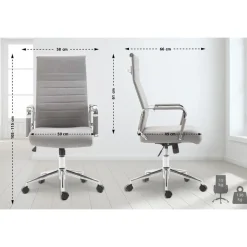 Bureaustoelen|Bureaustoelen-CLP Bureaustoel Kolumbus chroom Frame - Stof - grijs