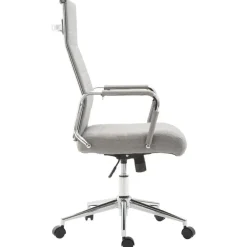 Bureaustoelen|Bureaustoelen-CLP Bureaustoel Kolumbus chroom Frame - Stof - grijs