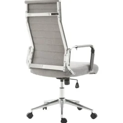 Bureaustoelen|Bureaustoelen-CLP Bureaustoel Kolumbus chroom Frame - Stof - grijs