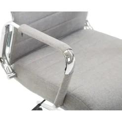 Bureaustoelen|Bureaustoelen-CLP Bureaustoel Kolumbus chroom Frame - Stof - grijs