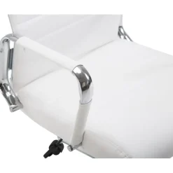 CLP Bureaustoel Kolumbus chroom Frame - Kunstleer - wit