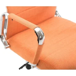 CLP Bureaustoel Kolumbus chroom Frame - Stof - oranje