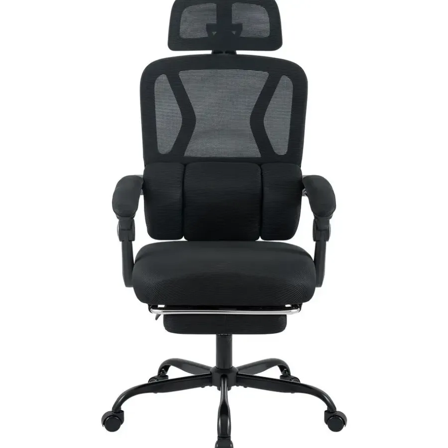 Bureaustoelen|Bureaustoelen-CLP Bureaustoel Liberton zwart Frame - Kunststof - zwart