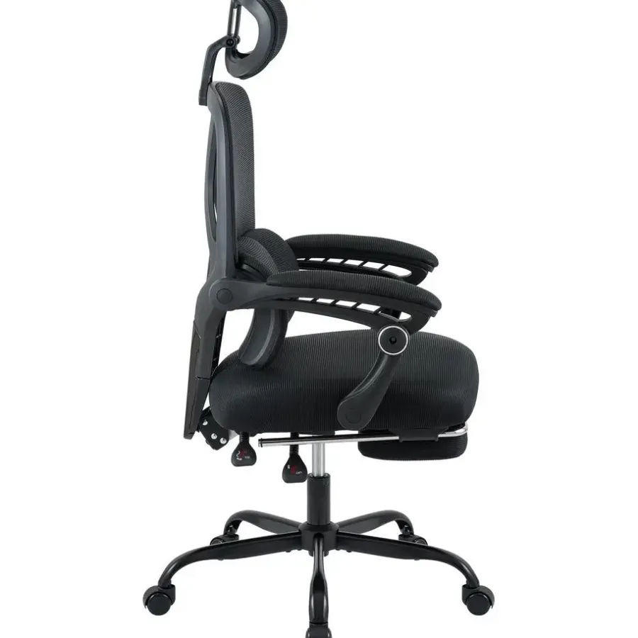 Bureaustoelen|Bureaustoelen-CLP Bureaustoel Liberton zwart Frame - Kunststof - zwart