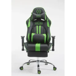 Gamestoelen-CLP Bureaustoel Limit zwart Frame - Kunstleer - zwart/groen