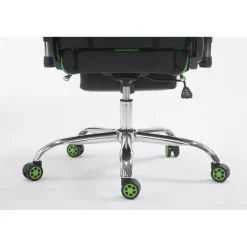 Gamestoelen-CLP Bureaustoel Limit zwart Frame - Kunstleer - zwart/groen