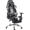 Gamestoelen-CLP Bureaustoel Limit zwart Frame - Kunstleer - zwart/wit