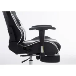 Gamestoelen-CLP Bureaustoel Limit zwart Frame - Kunstleer - zwart/wit