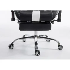 Gamestoelen-CLP Bureaustoel Limit zwart Frame - Kunstleer - zwart/wit