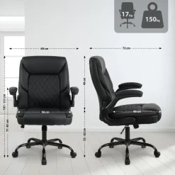 CLP Bureaustoel Medfield zwart Frame - Kunstleer - zwart