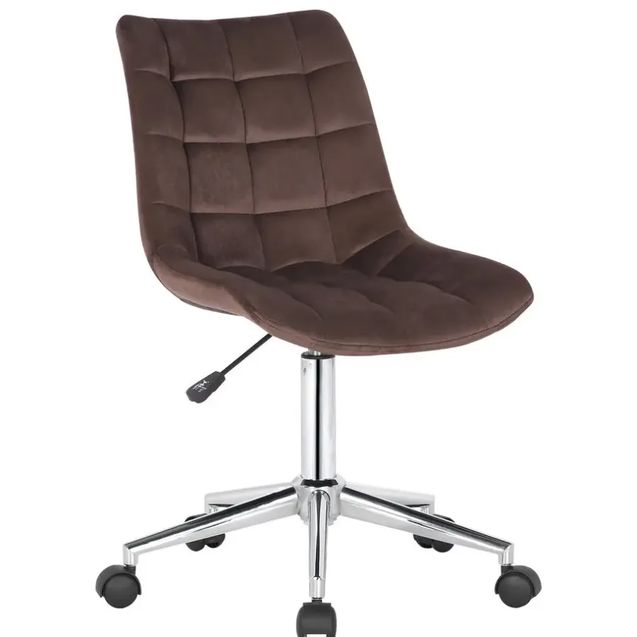 Bureaustoelen|Bureaustoelen-CLP Bureaustoel Medford Fluweel - bruin