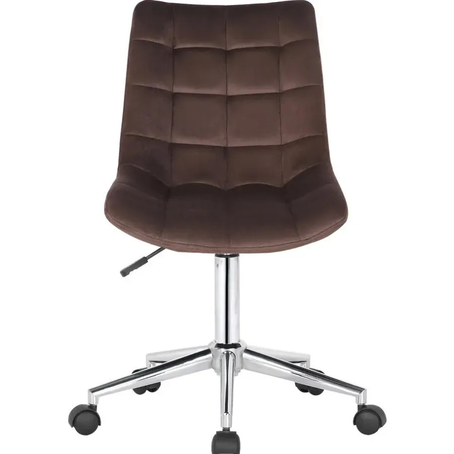 Bureaustoelen|Bureaustoelen-CLP Bureaustoel Medford Fluweel - bruin
