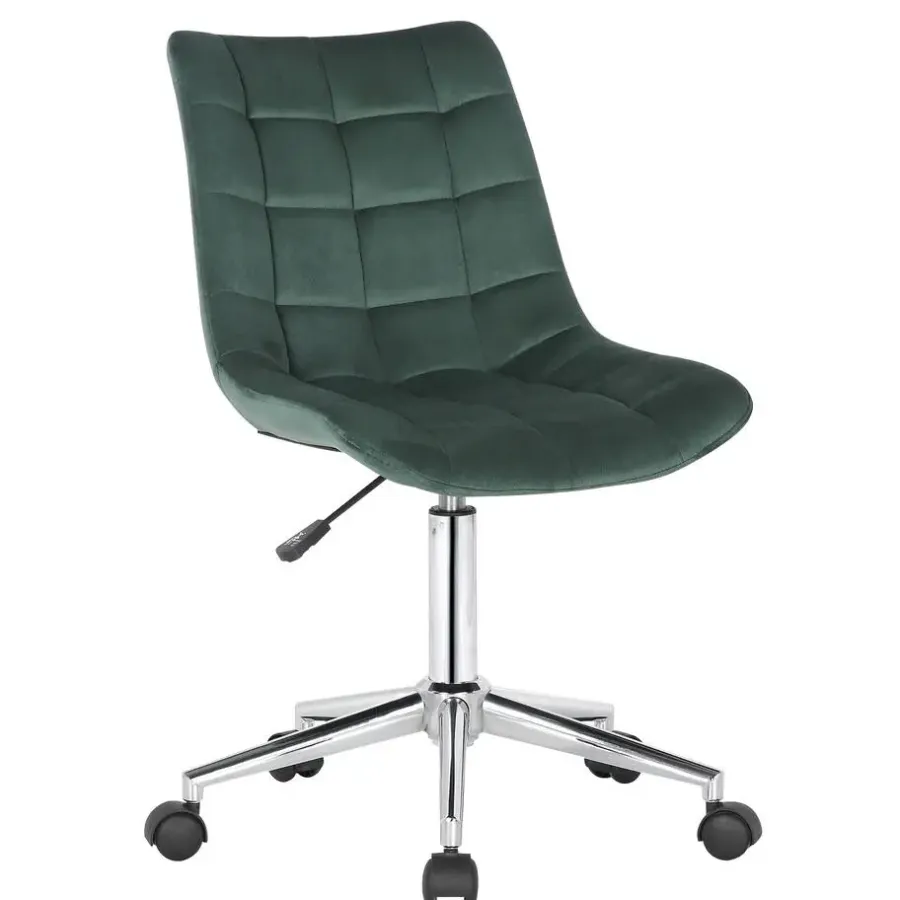 Bureaustoelen|Bureaustoelen-CLP Bureaustoel Medford Fluweel - groen