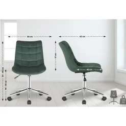 Bureaustoelen|Bureaustoelen-CLP Bureaustoel Medford Fluweel - groen