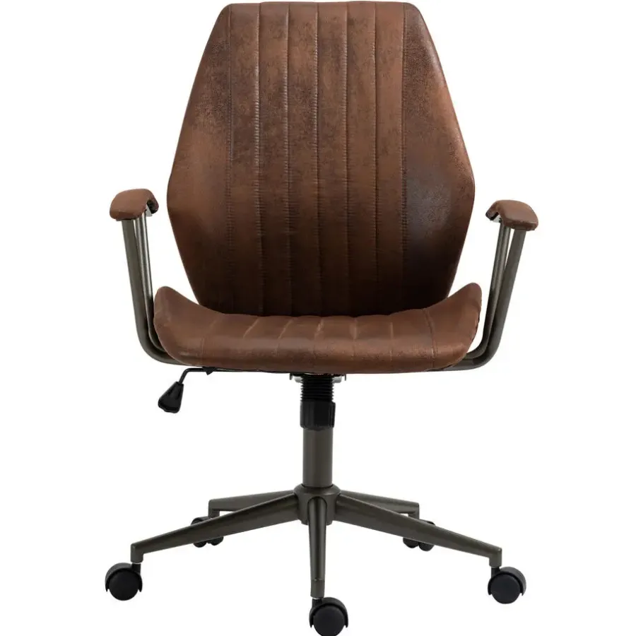 CLP Bureaustoel Nampa zwart Frame - Kunstleer - cognac