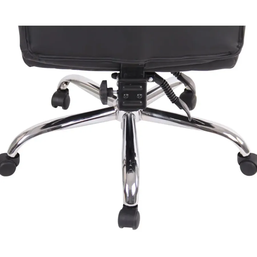 CLP Bureaustoel Oxygen chroom Frame - Kunstleer - zwart