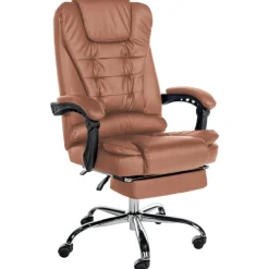 Bureaustoelen|Bureaustoelen-CLP Bureaustoel Oxygen Kunstleer - licht bruin