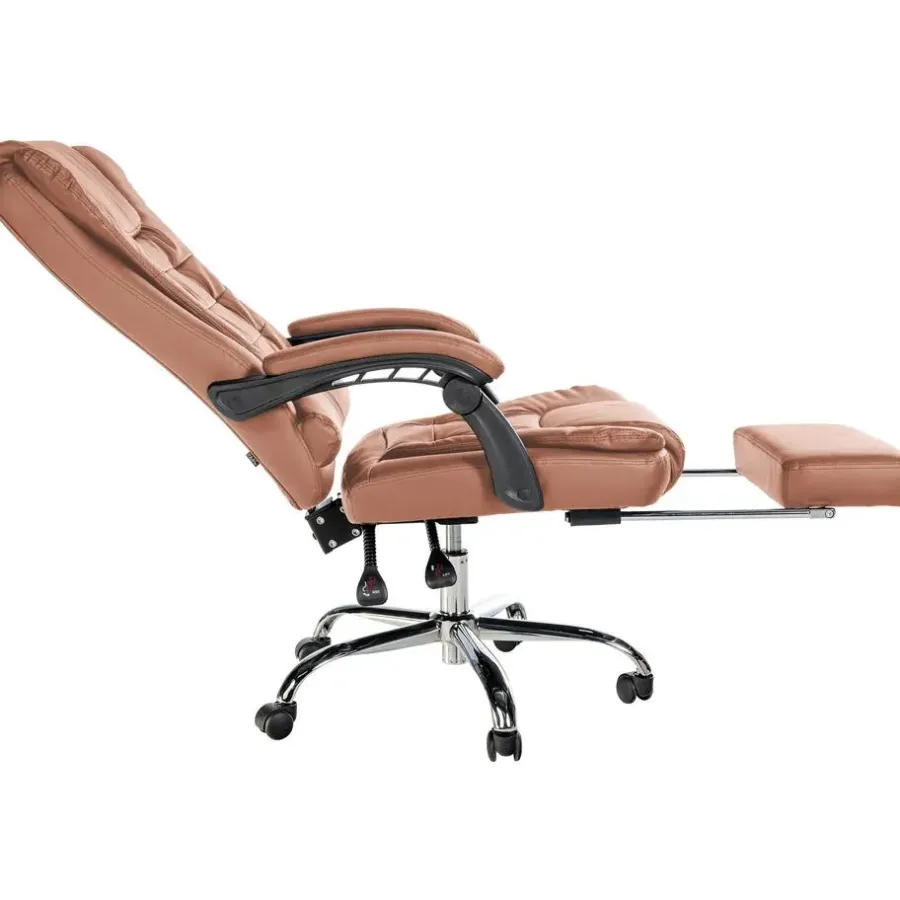 Bureaustoelen|Bureaustoelen-CLP Bureaustoel Oxygen Kunstleer - licht bruin