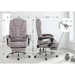 Bureaustoelen|Bureaustoelen-CLP Bureaustoel Oxygen Stof - grijs