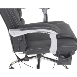 Bureaustoelen|Bureaustoelen-CLP Bureaustoel Pacific chroom Frame - Echt leer - zwart