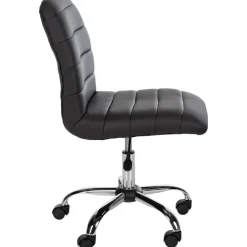 Bureaustoelen|Bureaustoelen-CLP Bureaustoel Redding chroom Frame - Kunstleer - bruin