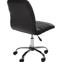 Bureaustoelen|Bureaustoelen-CLP Bureaustoel Redding chroom Frame - Kunstleer - bruin