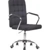 CLP Bureaustoel Terni chroom Frame - Stof - zwart