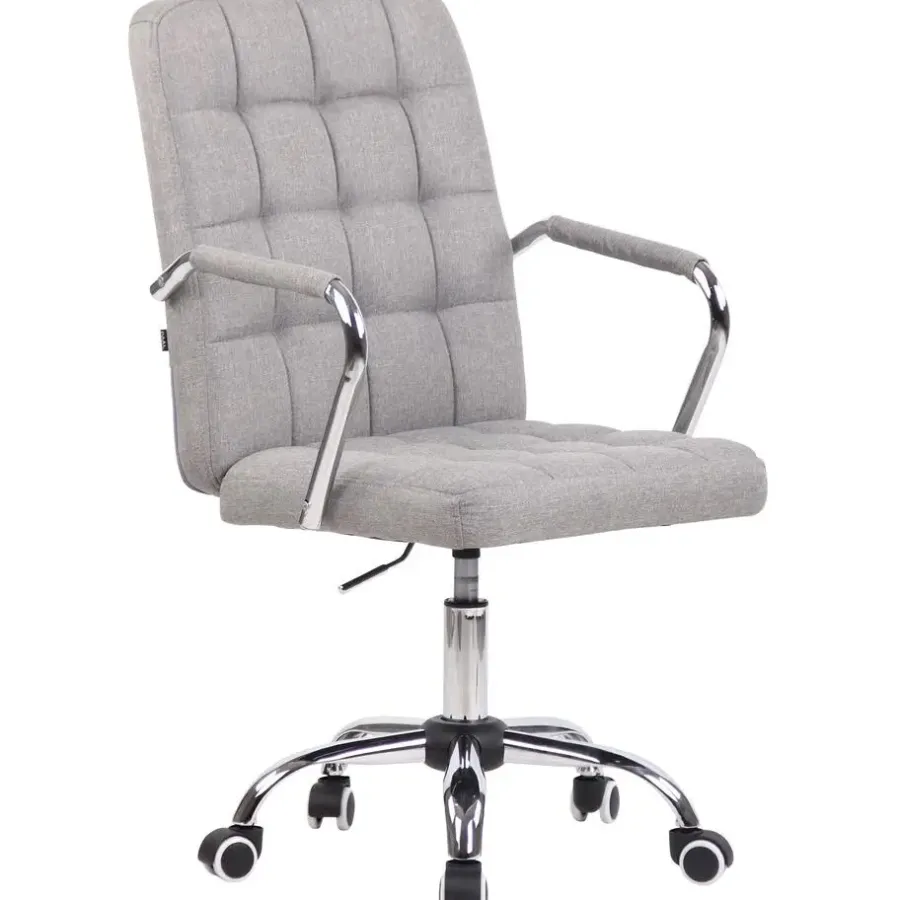 Bureaustoelen|Bureaustoelen-CLP Bureaustoel Terni chroom Frame - Stof - grijs