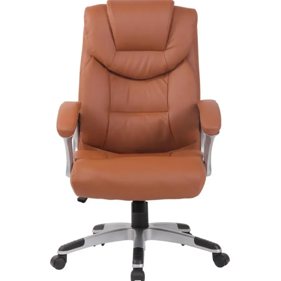 CLP Bureaustoel Texas V2 grijs Frame - Kunstleer - licht bruin