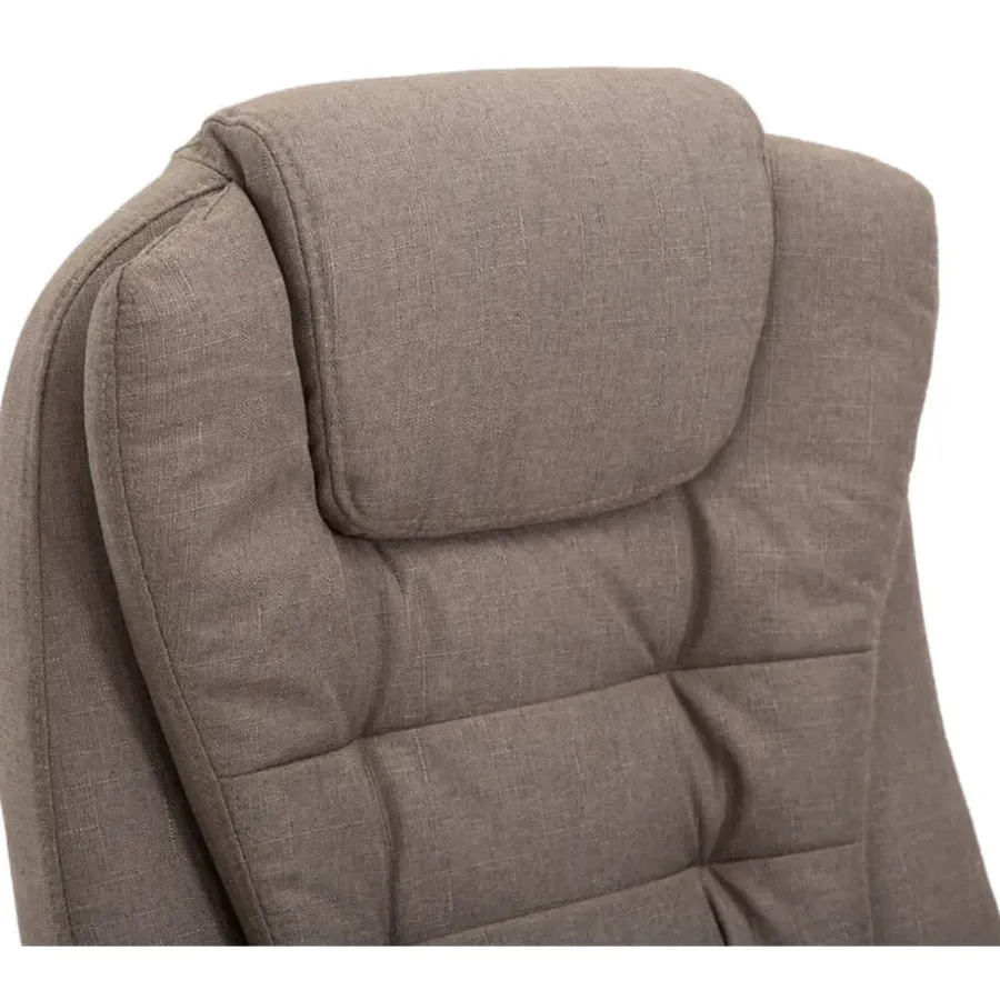 Bureaustoelen|Bureaustoelen-CLP Bureaustoel Thor chroom Frame - Stof - taupe