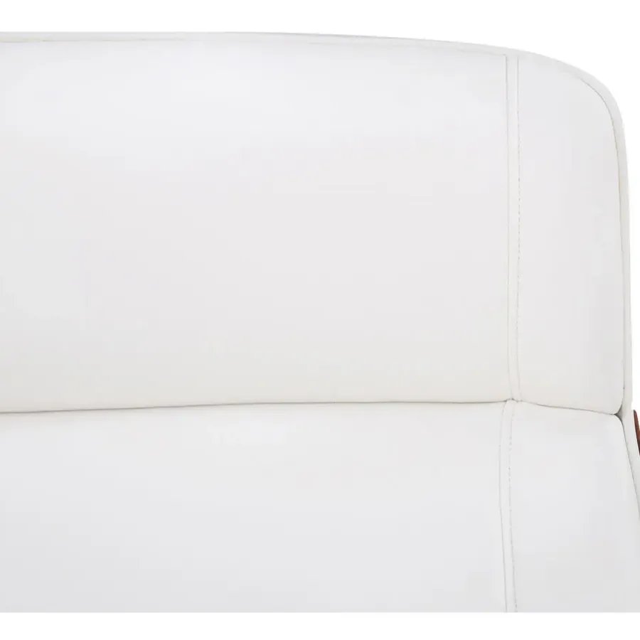 CLP Bureaustoel Varel chroom Frame - Kunstleer - walnoot/wit