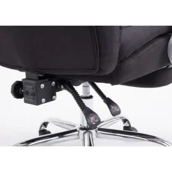 CLP Bureaustoel XL Troy chroom Frame - Stof - zwart