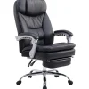 CLP Bureaustoel XL Troy chroom Frame - Kunstleer - zwart