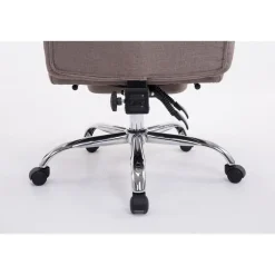 Bureaustoelen|Bureaustoelen-CLP Bureaustoel XL Troy chroom Frame - Stof - taupe