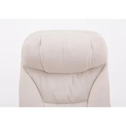 CLP Bureaustoel XL Troy chroom Frame - Stof - creme