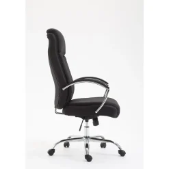 Bureaustoelen|Bureaustoelen-CLP Bureaustoel XL Vaud chroom Frame - Stof - zwart