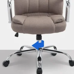 Bureaustoelen|Bureaustoelen-CLP Bureaustoel XXL Xanthos chroom Frame - Stof - taupe