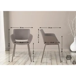 Eetkamerstoelen-CLP Eetkamerstoel Alpena Kunststof - taupe
