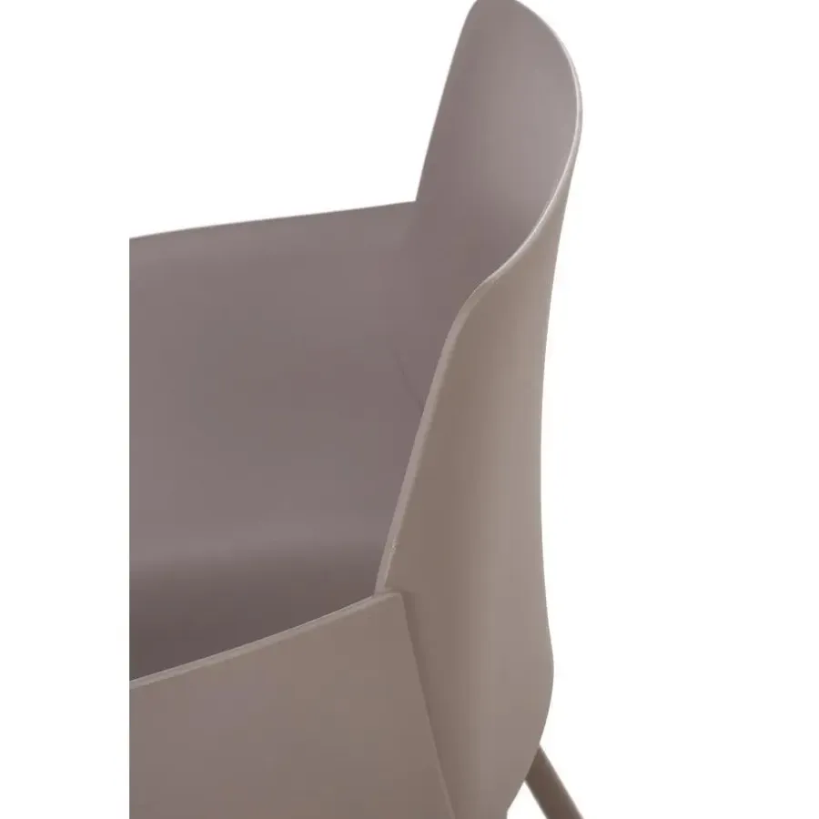 Eetkamerstoelen-CLP Eetkamerstoel Alpena Kunststof - taupe