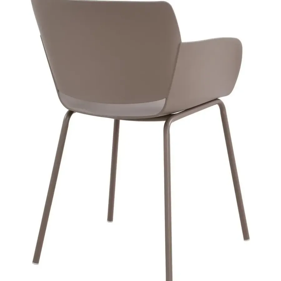 Eetkamerstoelen-CLP Eetkamerstoel Alpena Kunststof - taupe