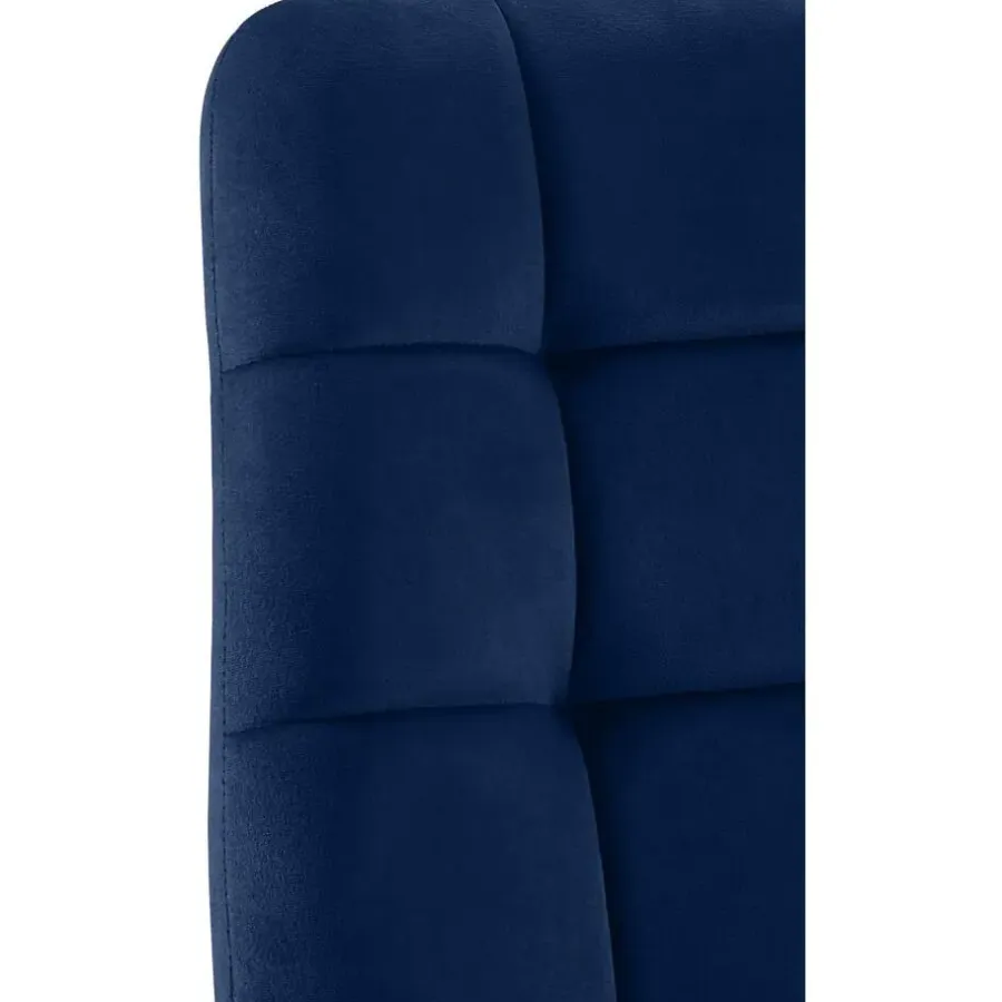 CLP Eetkamerstoel Antibes zwart Frame - Fluweel - donkerblauw