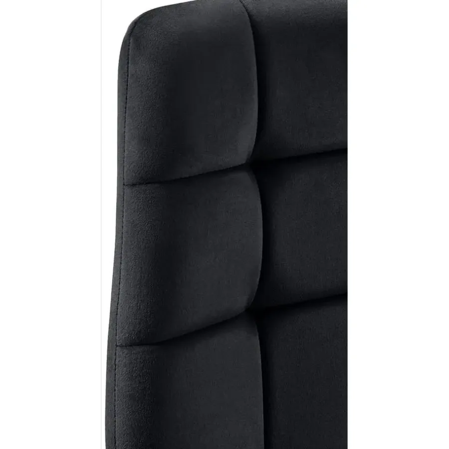 Eetkamerstoelen-CLP Eetkamerstoel Antibes zwart Frame - Fluweel - zwart