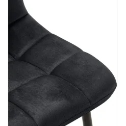 Eetkamerstoelen-CLP Eetkamerstoel Antibes zwart Frame - Fluweel - zwart