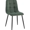 CLP Eetkamerstoel Antibes zwart Frame - Ribstof - groen