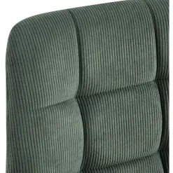 CLP Eetkamerstoel Antibes zwart Frame - Ribstof - groen