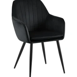 Eetkamerstoelen-CLP Eetkamerstoel Cheryl zwart Frame - Metaal - zwart
