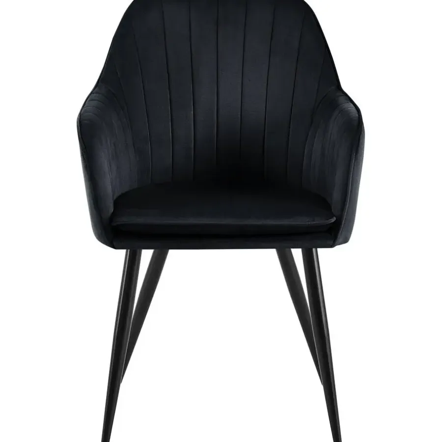Eetkamerstoelen-CLP Eetkamerstoel Cheryl zwart Frame - Metaal - zwart