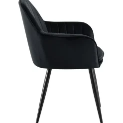 Eetkamerstoelen-CLP Eetkamerstoel Cheryl zwart Frame - Metaal - zwart